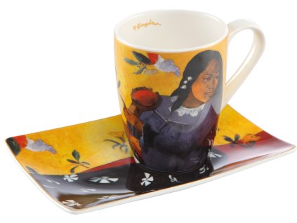 Goebel Gauguin Hrnek a podšálek Žena s mangem