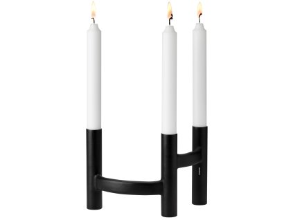 OL 110 Ora tree branch candleholder with candles black