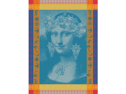 TORCHON MONA LISA BLEU