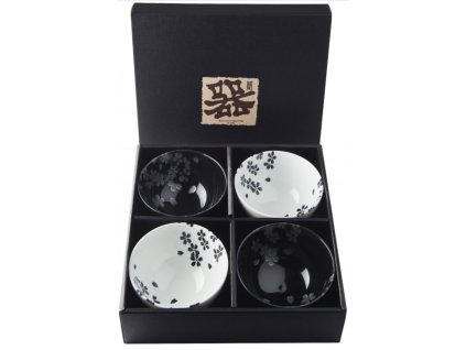 Made In Japan Giftware Black & White Sada 4 misek
