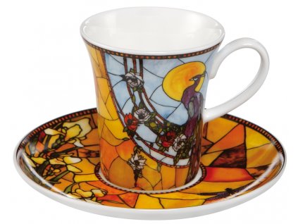 Goebel Tiffany Espresso šálek s podšálkem Páv