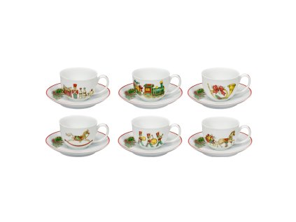 0003826 rm christmas magic conjunto 6 chavenas cha com pires
