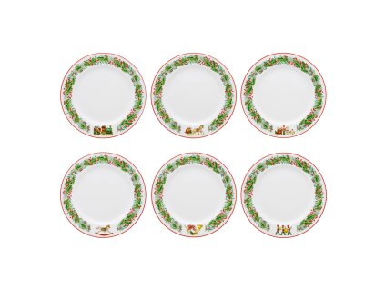 0004245 rm christmas magic conjunto 6 pratos sobremesa