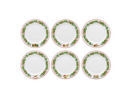0004246 rm christmas magic conjunto 6 pratos doce