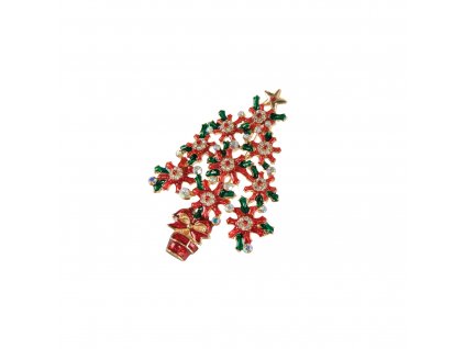 Goebel Brooche - Tree Red-Green