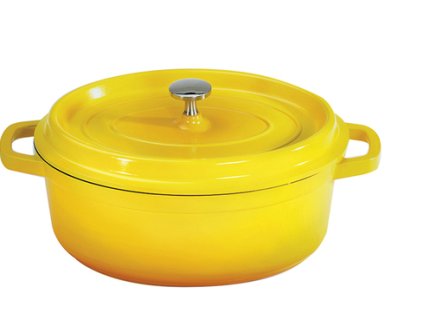 GET Heiss Induktion Žlutý oválný pekáč s poklicí