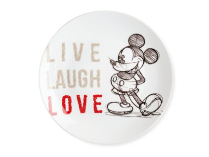 Egan DISNEY LIVE LAUGH LOVE Červený mělký talíř MINNIE ⌀27 cm