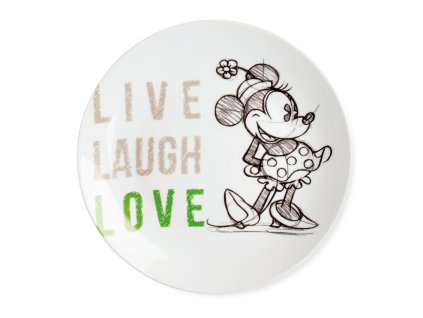 Egan DISNEY LIVE LAUGH LOVE Zelený mělký talíř MINNIE ⌀27 cm