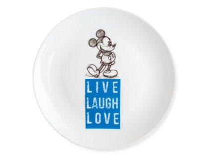 Egan DISNEY LIVE LAUGH LOVE Modrý dezertní talíř MICKEY ⌀19 cm