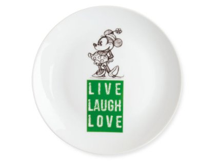 Egan DISNEY LIVE LAUGH LOVE Zelený dezertní talíř MINNIE ⌀19 cm