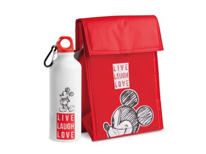 Egan DISNEY LIVE LAUGH LOVE Sada červené chladící tašky a lahve na vodu MICKEY