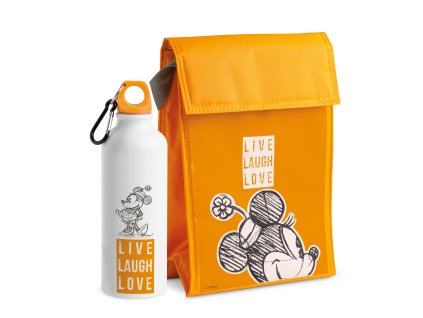 Egan DISNEY LIVE LAUGH LOVE Sada oranžové chladící tašky a lahve na vodu MINNIE