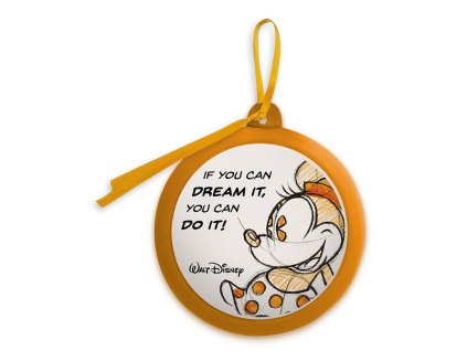 Egan DISNEY LIVE LAUGH LOVE Oranžová podložka pod sklenice MINNIE ⌀12 cm