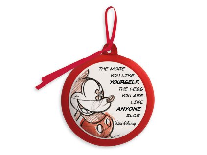 Egan DISNEY LIVE LAUGH LOVE Červená podložka pod sklenice MICKEY ⌀12 cm