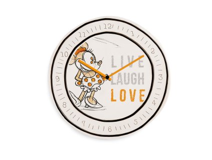Egan DISNEY LIVE LAUGH LOVE Oranžové hodiny MINNIE ⌀28 cm