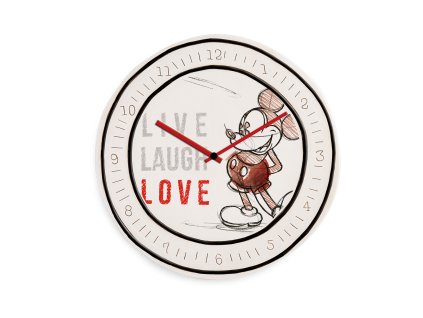 Egan DISNEY LIVE LAUGH LOVE Červené hodiny MICKEY ⌀28 cm