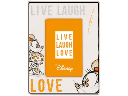 Egan DISNEY LIVE LAUGH LOVE Oranžový rámeček na fotografie MINNIE 22X17 cm
