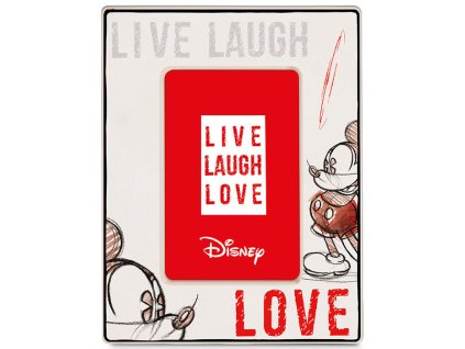 Egan DISNEY LIVE LAUGH LOVE Červený rámeček na fotografie MICKEY 22X17 cm