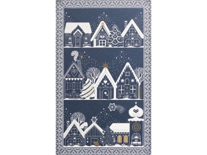 torchon nuit feerique bleu