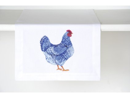 Běhoun 45x150 cm BLUE PLUMAGE, modrá IHR