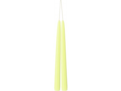 IHR Limetkově zelená vysoká zúžená svíčka 24 cm pár