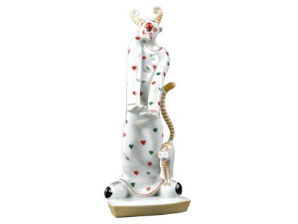 Seltmann Manufakturen Porcelánový klaun s kočkou