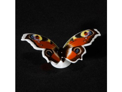 Aelteste Volkstedter Porcelánový motýl Babočka paví oko