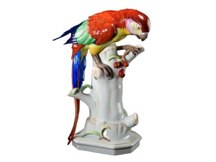 Seltmann Manufakturen Porcelánová figurka "Papoušek s třešní"