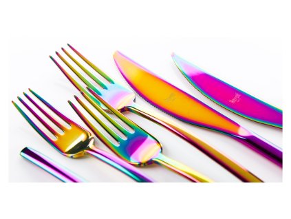 Jednotlivé příbory DUE RAINBOW, lesklá barevná (Jednotlivé kusy Naběračka na omáčky)