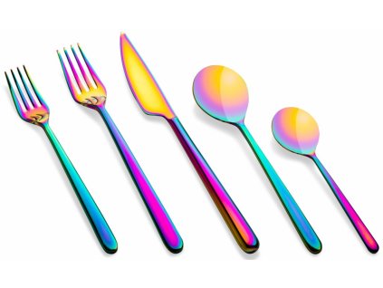 Jednotlivé příbory LINEA RAINBOW, lesklá barevná (Jednotlivé kusy Naběračka na omáčky)