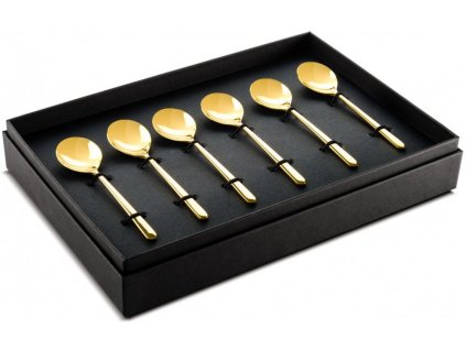 Mepra Linea Oro sada 6 espresso lžiček dárková