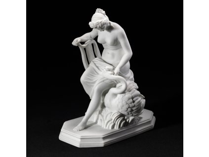 Aelteste Volkstedter Porcelánová soška "Léda a labuť"