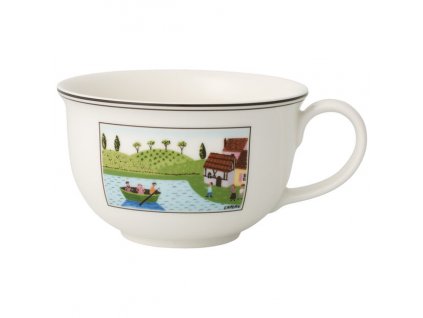 Villeroy & Boch Charm&Breakf. Design Naif Bílý šálek s podšálkem XL 0,50 ltr.