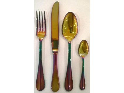 Sada příborů ROMA RAINBOW, lesklá barevná (Sady příborů 24 kusů / 6 osob)
