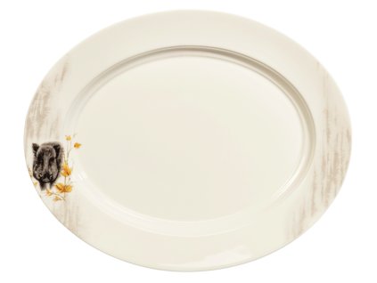 Königlich Tettau Saphir Diamant Jagd Oválný podnos 33 x 26,5 cm