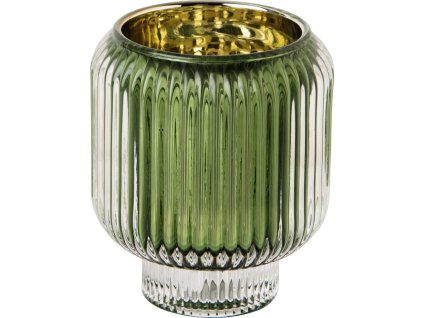 IHR GLASS CANDLE HOLDER green