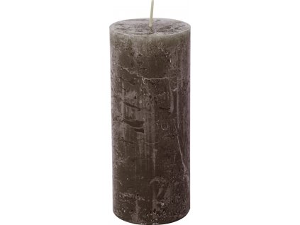 IHR Šedo-hnědá cylindrická svíčka 17 cm