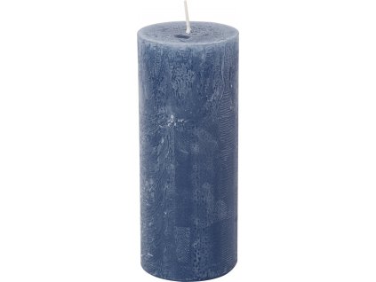 IHR Tmavě modrá cylindrická svíčka 17 cm