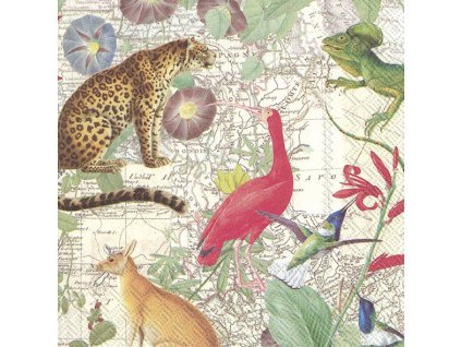 Velké ubrousky 33x33 cm EXOTIC WORLD IHR