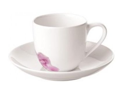 Villeroy Boch Rose Garden Mokkaobertasse Espressoobertasse Mokkauntertasse Espressounterertasse weiss