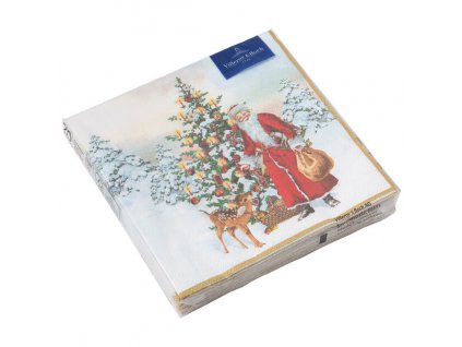 Villeroy & Boch Winter Specials Ubrousky Santa u stromku 33x33cm