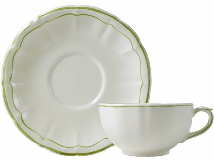 Gien FILET VERT Velký hrnek s podšálkem