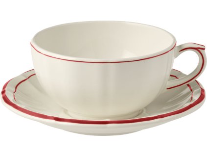 18302PTA26 Tasse Soucoupe Dejeuner rouge