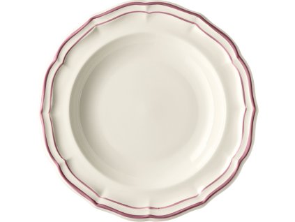 1831B4AY22 Assiette creuse pivoines