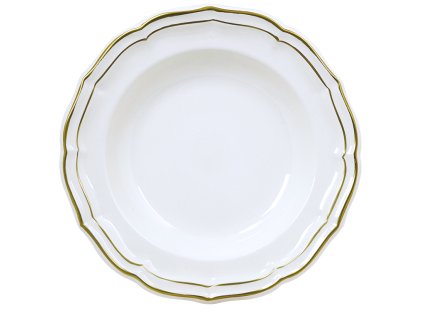1837CACR22 Assiette creuse Filet or