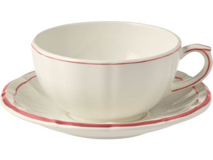 18392PTA26 Tasse Soucoupe Dejeuner corail