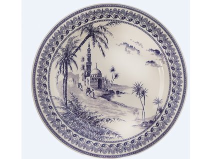 Gien LES DEPAREILLEES BLEU Sada mělkých talířů 4 kusy talíř Orient