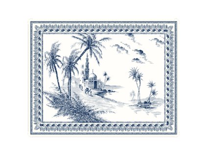 Servírovací podnos 48 x 37 cm LES DEPAREILLEES BLEU  Gien