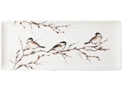 Gien LES OISEAUX DE LA FORET Podnos 36 x 15,5 cm