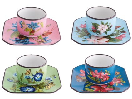 Vista Alegre Christian Lacroix Fete Vous Yeux Sada 4 espresso šálků s podšálky